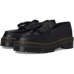 Dr. Martens Adrian Quad Black Platform Shoes Mens 8 Women's 9 Loafers New!